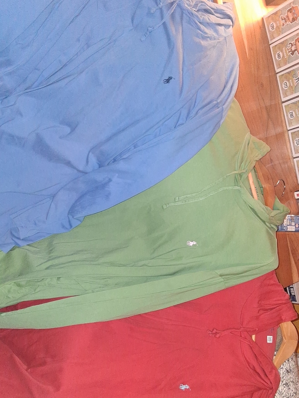 Ralph Lauren Men's Pullover Hoodies SET of 3: (in Blue, Green & Red) 5X